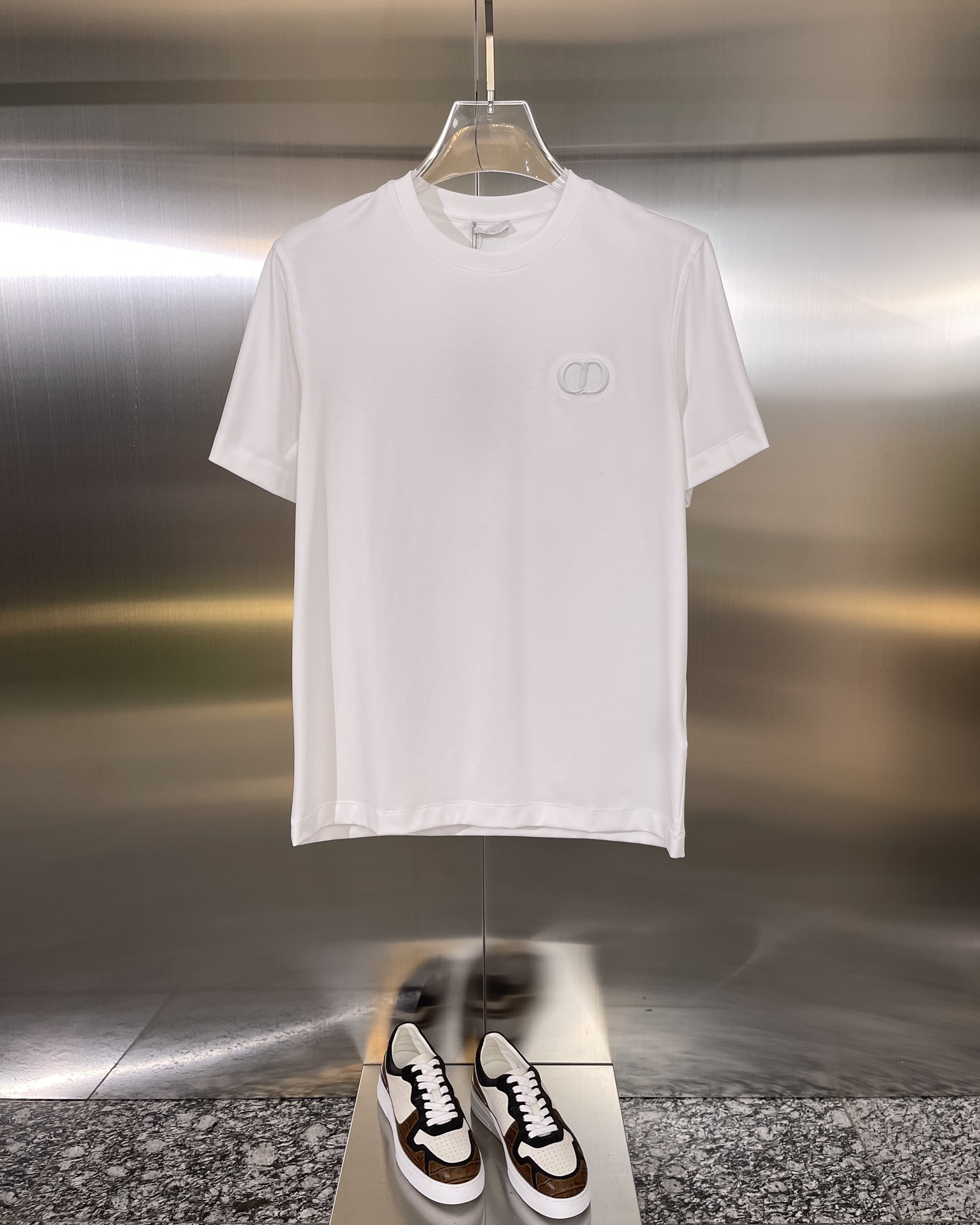 Dior Clothing T-Shirt Men Cotton Fashion Short Sleeve
