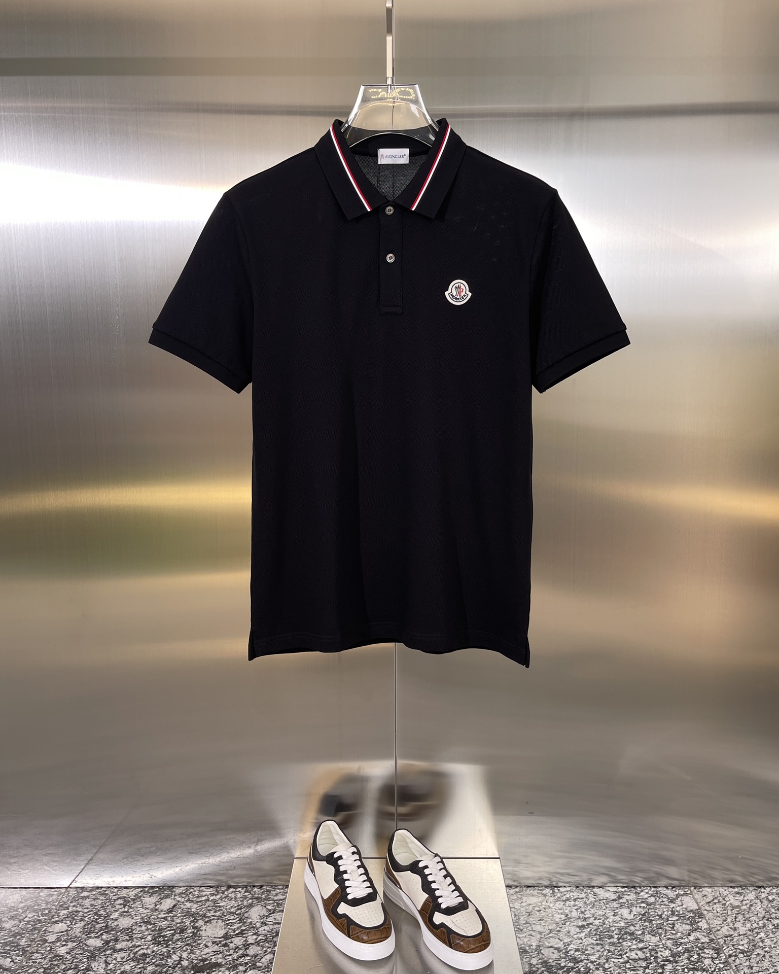 Moncler Clothing Polo T-Shirt Men Cotton Fashion Short Sleeve