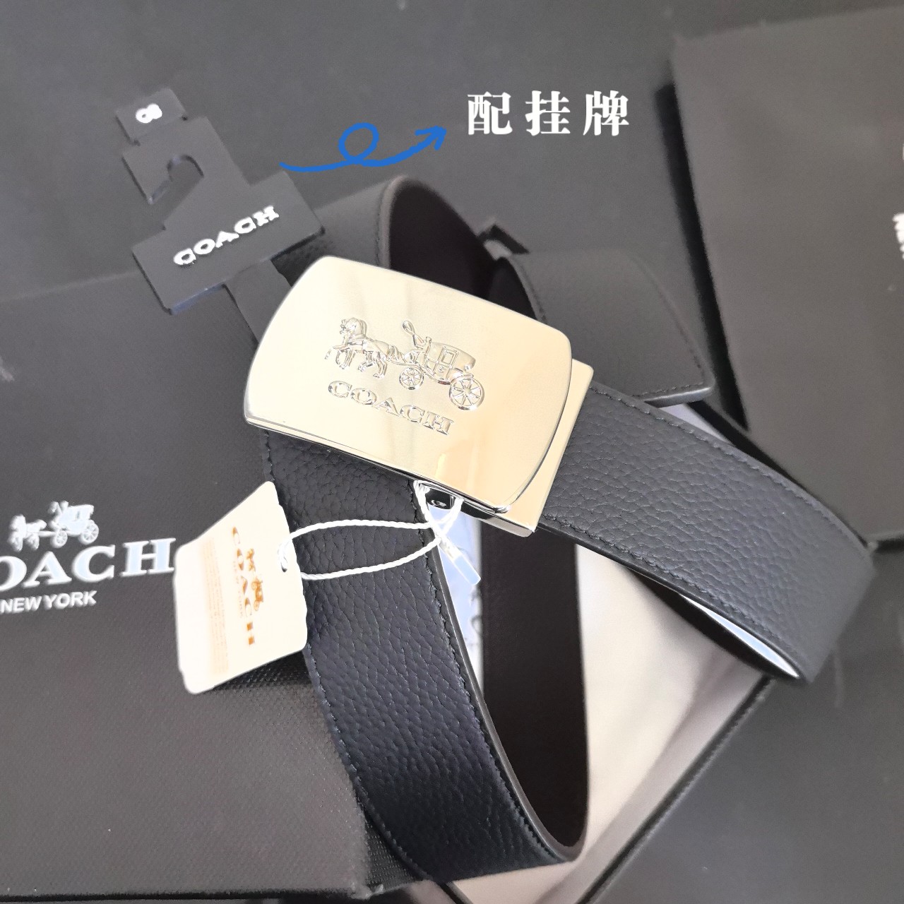 High-Quality Gold-Plated Grade-Class Coach Coach Crunch with Rotating Buttons - 图片 7