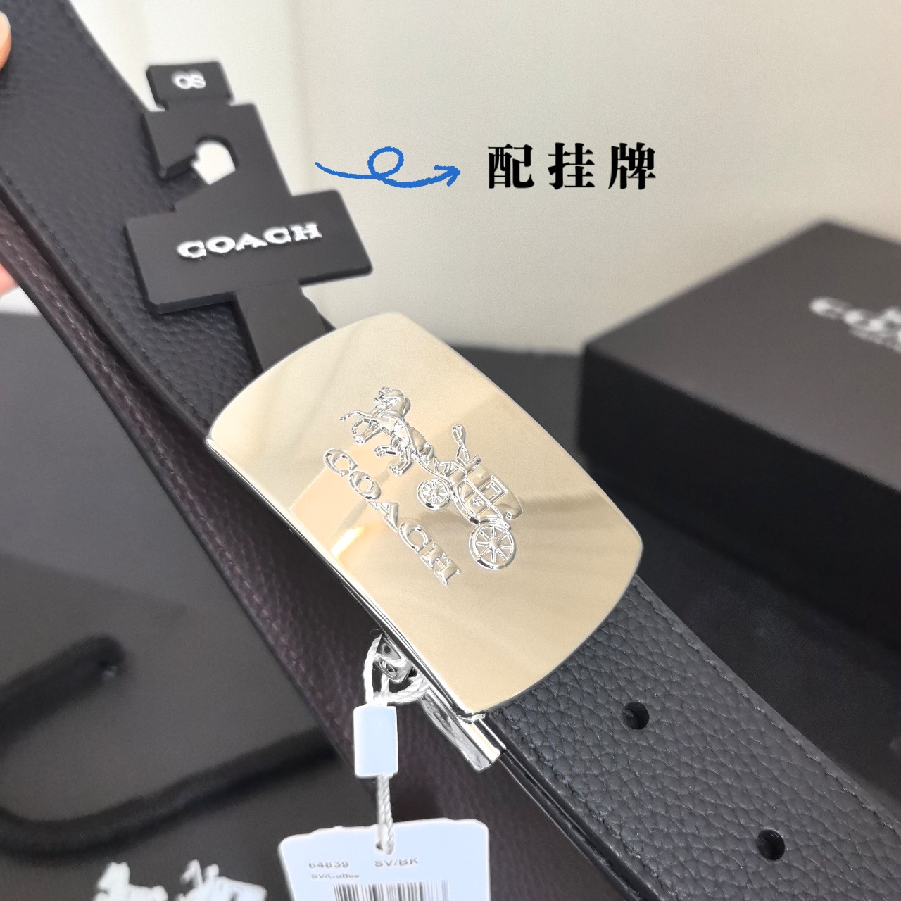 High-Quality Gold-Plated Grade-Class Coach Coach Crunch with Rotating Buttons - 图片 8
