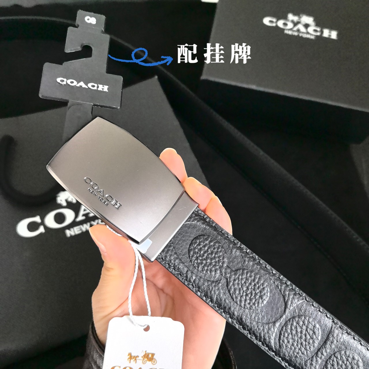 High-Quality Gold-Plated Grade-Class Coach CoachCrunch with Rotating Buttons - 图片 3