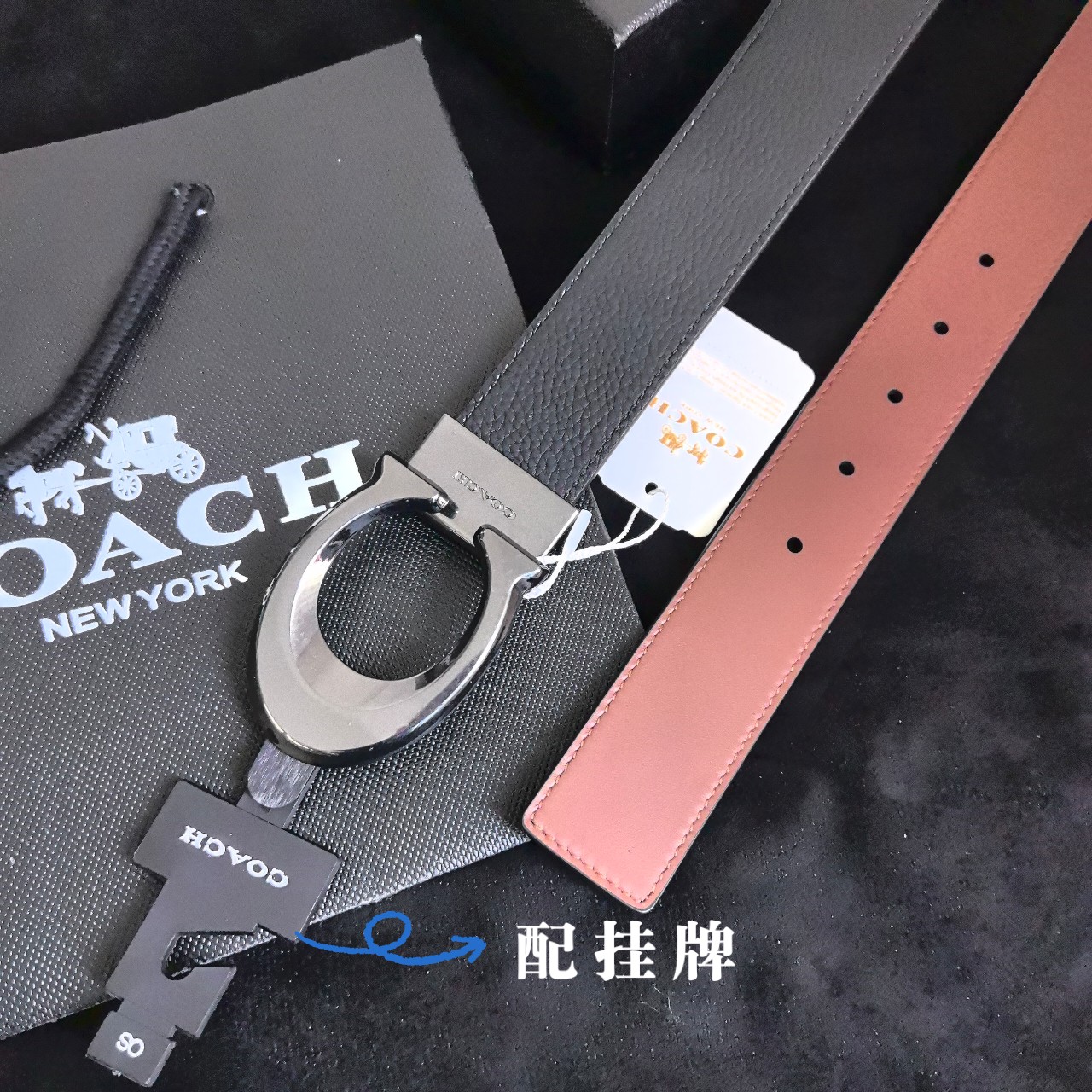 High-Quality Gold-Plated Grade-Class Coach Coach Crunch with Rotating Buttons - 图片 2