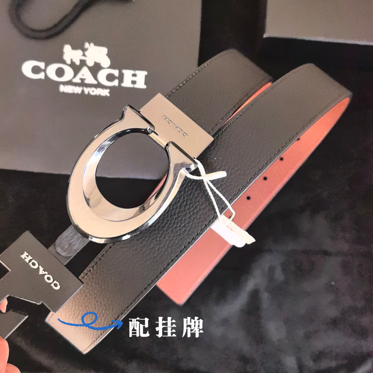 High-Quality Gold-Plated Grade-Class Coach Coach Crunch with Rotating Buttons - 图片 5
