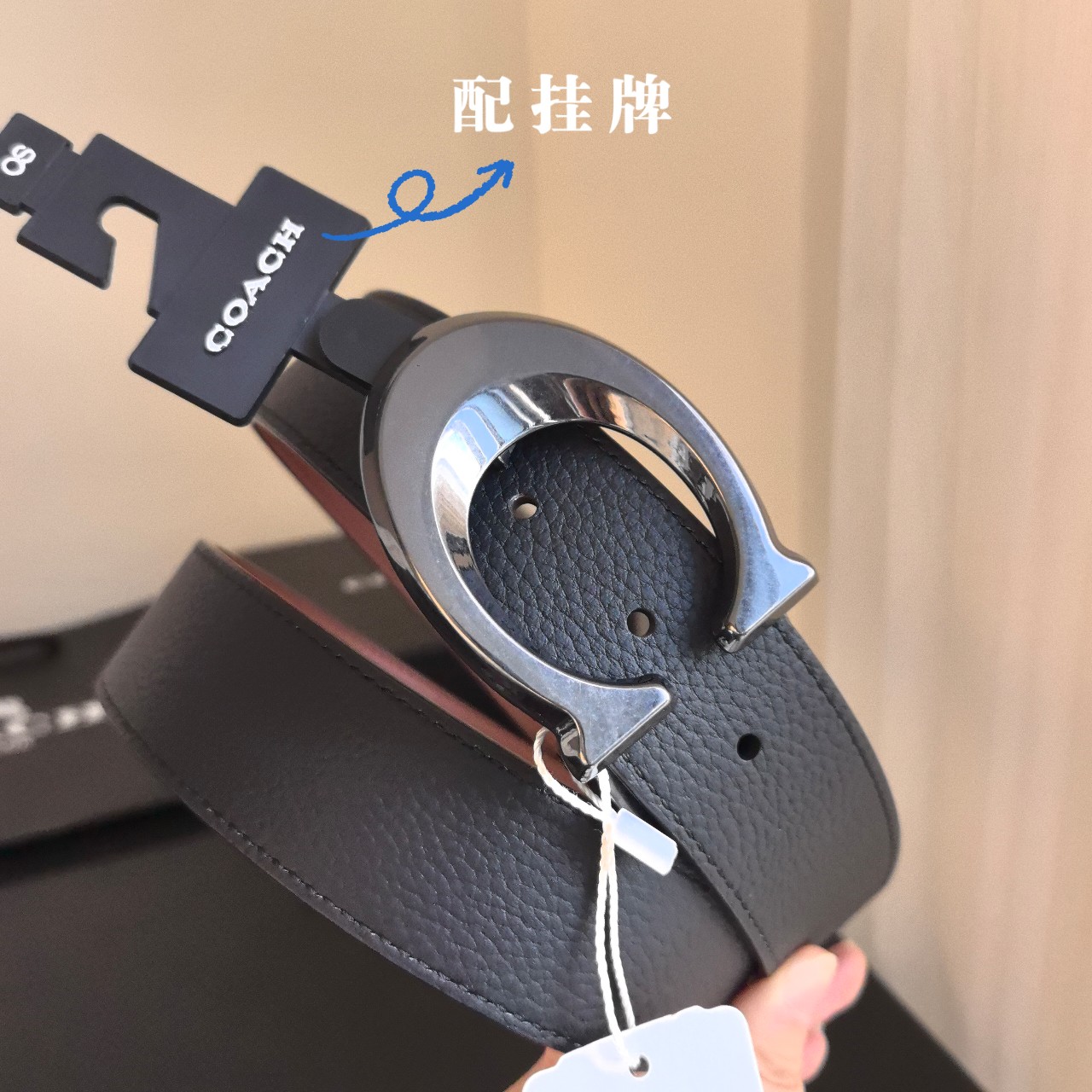 High-Quality Gold-Plated Grade-Class Coach Coach Crunch with Rotating Buttons - 图片 6