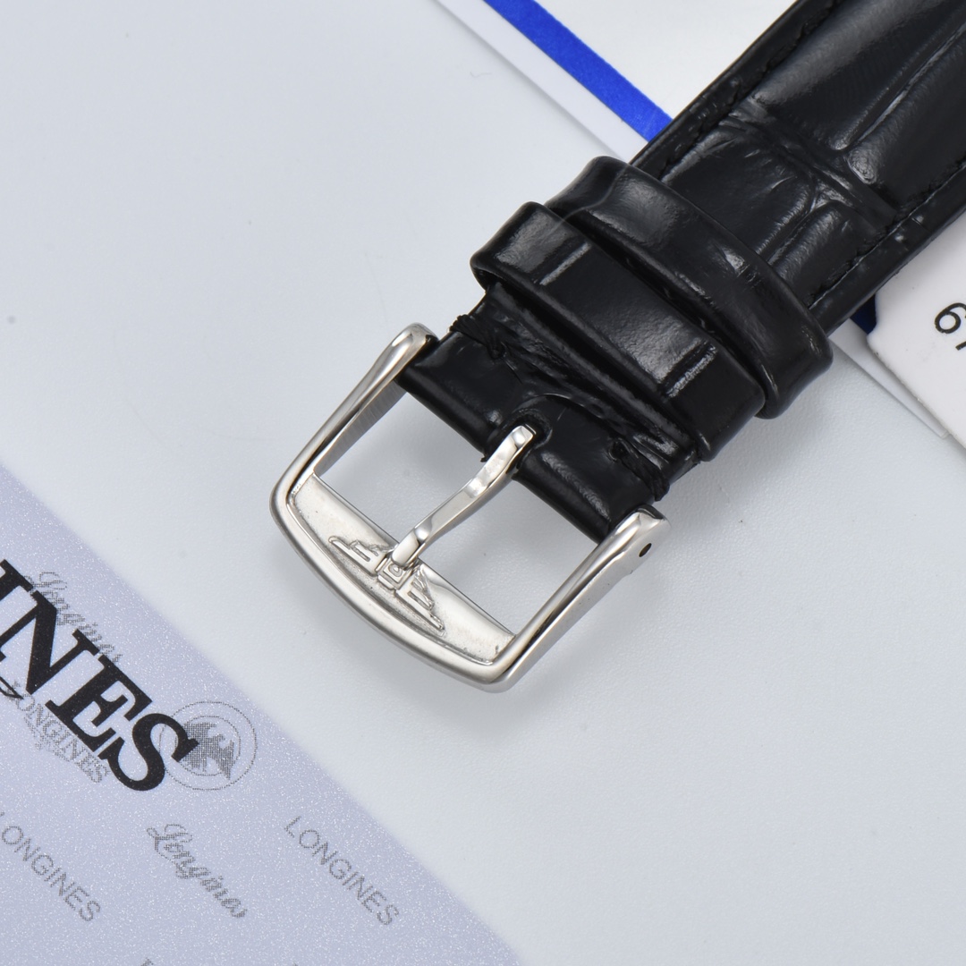 Longines La Grande Classique de Longines L8.115.4 silver case with diamond bezel, black strap 30mm Women's Quartz