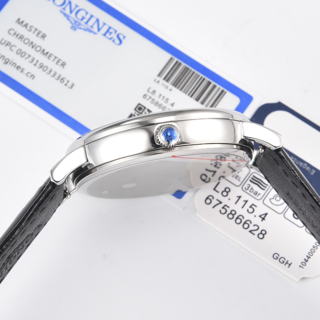 Longines Flagship Heritage Silver case, white dial, assorted leather strap 40mm Men's Automatic