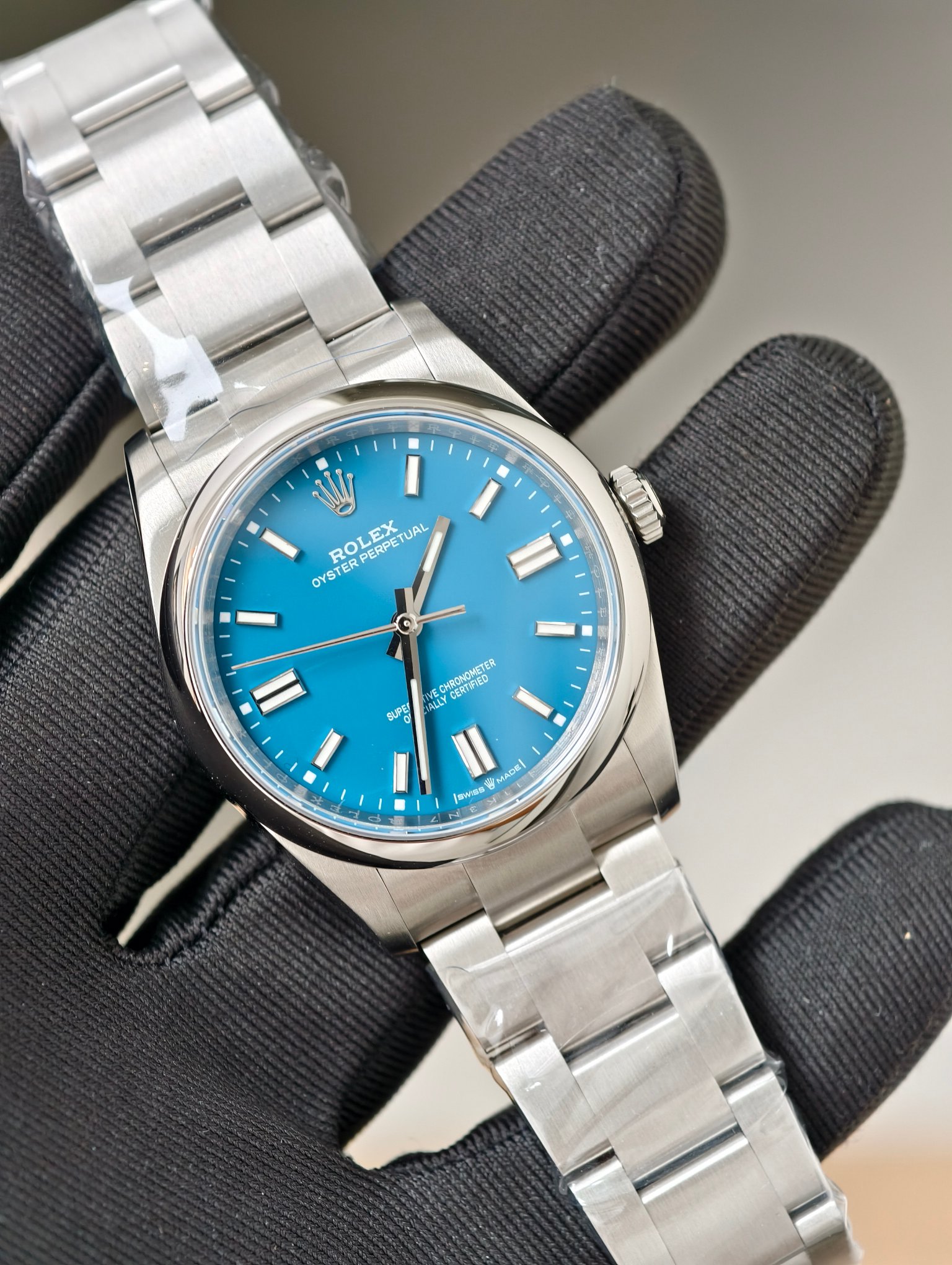 NO:388065,KRF new product Oyster Perpetual 36mm Tianhu Blue, optional /2824 movement, overall workmanship is good, beautiful colors,19860909KRF新品 蚝式恒动36mm天湖蓝,可选择/2824机芯,整体做工很好颜色漂亮,,Watch