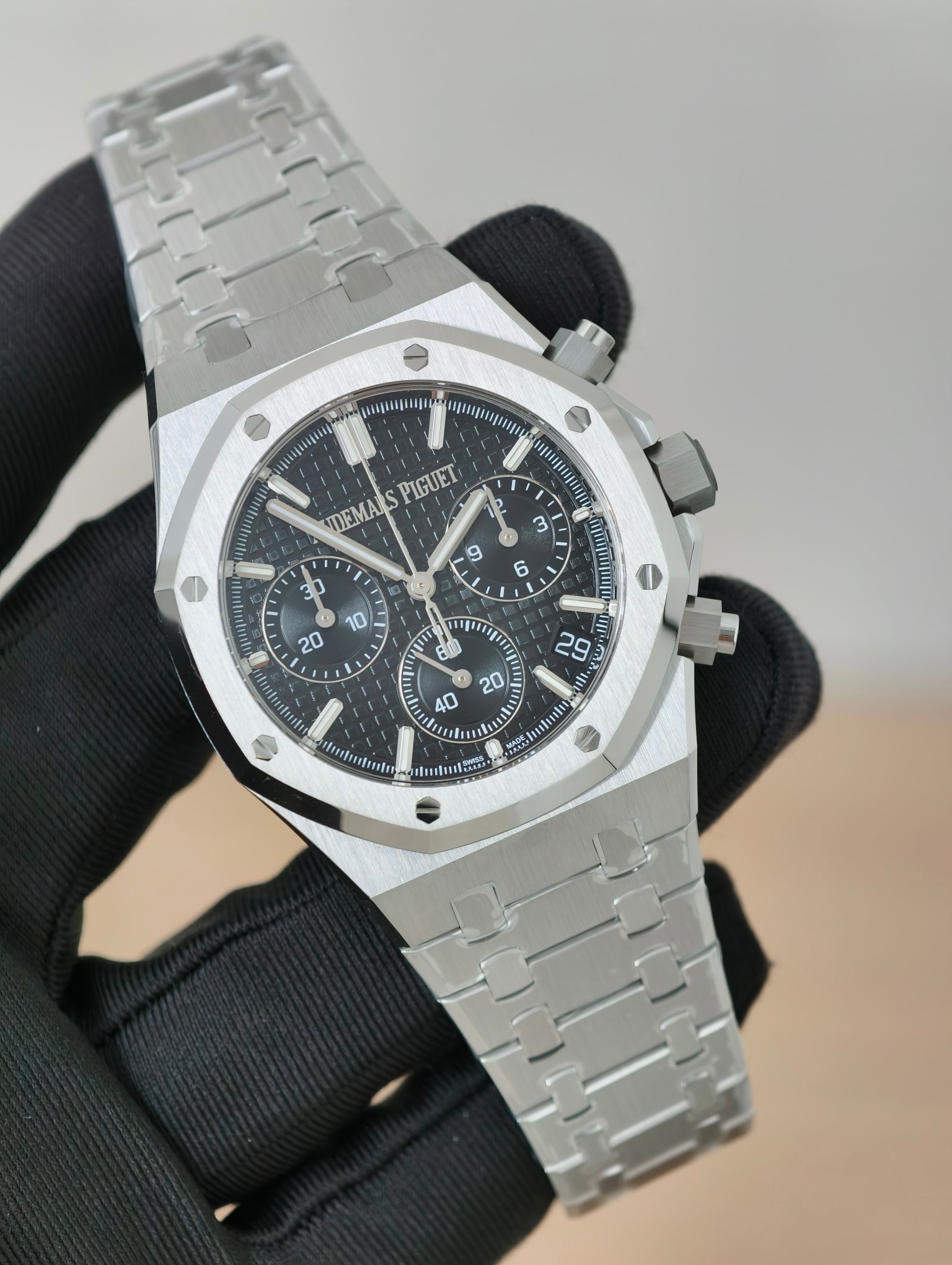 NO:859186,ZF new product Royal Oak 26240st is equipped with 4401 flyback chronograph integrated machine, upgraded card-free weight balance wheel, top-notch workmanship,19860909ZF新品 皇家橡树26240st 搭载4401飞返计时一体机 升级无卡度砝码摆轮 做工顶级,,Watch