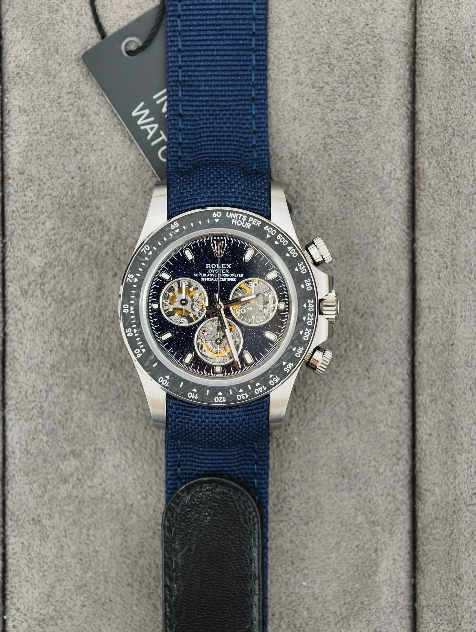 NO:859421,diw customized Daytona hollow dial carbon fiber ring equipped with movement,19860909diw定制迪通拿 镂空表盘 碳纤维圈口 搭载机芯,,Watch