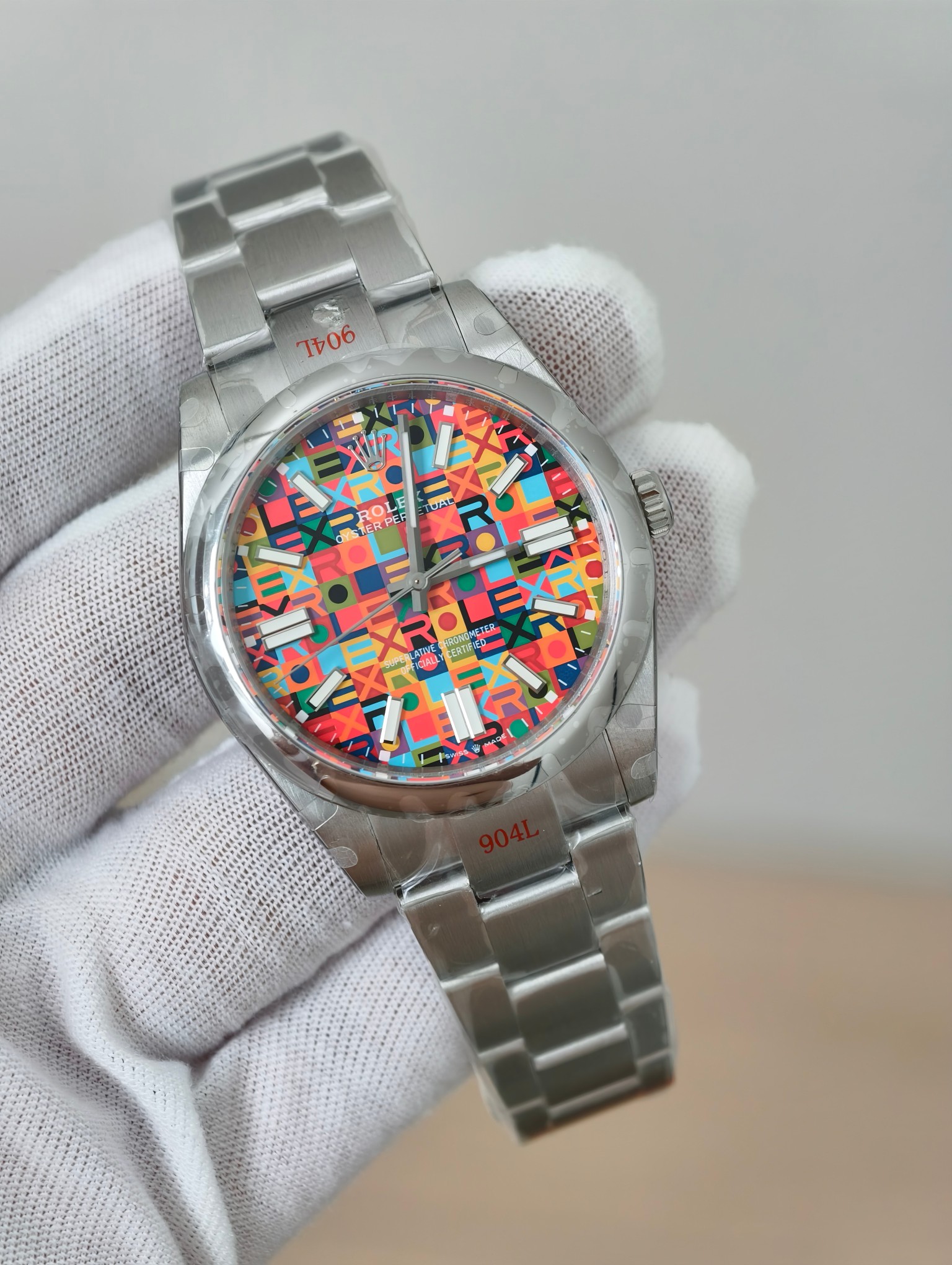 NO:945741,QF new product Perpetual 41mm color computer disk equipped with all-in-one machine, top quality workmanship,19860909QF新品 恒动41mm 彩色电脑盘 搭载一体机 做工顶级,,Watch