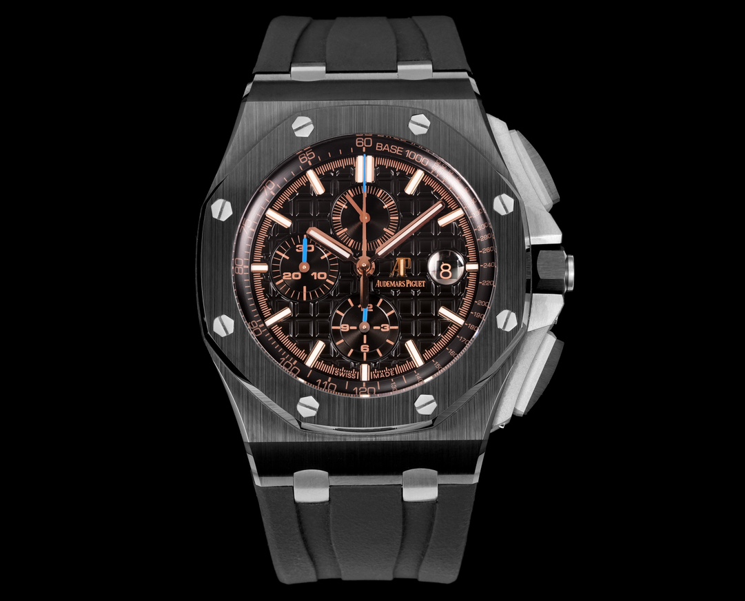 NO:386266,The TK Factory Royal Oak Offshore 26400/26238/26470 series officially debuted!  The most complete style and the best-made Audemars Piguet chronograph watch is here. There are top-quality products with good workmanship, and don’t consider cheap small factory goods!  1. The movement uses a 12-bit small second custom-made 3126 chronograph movement, which perfectly restores all functions of the original version. After precision polishing, it greatly strengthens its stability. 2. Among them, the carbon fiber series case is made of the new carbon fiber composite material 'Carbon TT B.4'. This high-tech material is 4 more dense than the conventional Carbon TT, the fiber hardness is increased by 15, and the resin strength is increased by 30. The material structure has been optimized for various anisotropics, which is kept light and extremely tough, providing the strongest impact resistance to date. 3. The literal colors are all made of the most advanced electroplating technology, not a simple spray painting technology a few years ago. Each chocolate plaid decoration is polished by CNC level and is infinitely close to the original version.  4. The synchronous original version is equipped with wei movable head particles, the tape is made of imported fluoroelastic material, and the belt is made of American crocodile leather, which is more wear-resistant and fabric-resistant.,,audemars,crocodile skin19860909TK Factory皇家橡树离岸型26400/26238/26470系列正式登场！款式最全,做工最好的爱彼计时款腕表来了,有做工好的顶级货,廉价的小厂货就别去考虑了！ 1,机芯采用12位小秒的定制版3126计时机芯,完美还原原版所有功能.经过精密打磨,大大加强了其稳定性. 2,其中碳纤维系列表壳采用全新碳纤维复合材料——「Carbon TT B.4」打造,这种高科技材料比常规 Carbon TT 密度提高4,纤维硬度提升15,树脂强度提升30,材料结构经过各项异性优化,保持轻盈同时无比坚韧,提供迄今最强的抗冲击性能. 3,字面颜色均采用目前最先进电镀技术,非几年前的简单喷漆技术.每一个巧克力格纹装饰,通过CNC级别打磨,无限接近原版. 4,同步原版搭载微微活动头粒,胶带采用进口氟橡胶材质,皮带采用美洲鳄鱼皮材质,更加耐磨耐造.,,audemars,crocodile skin,Watch