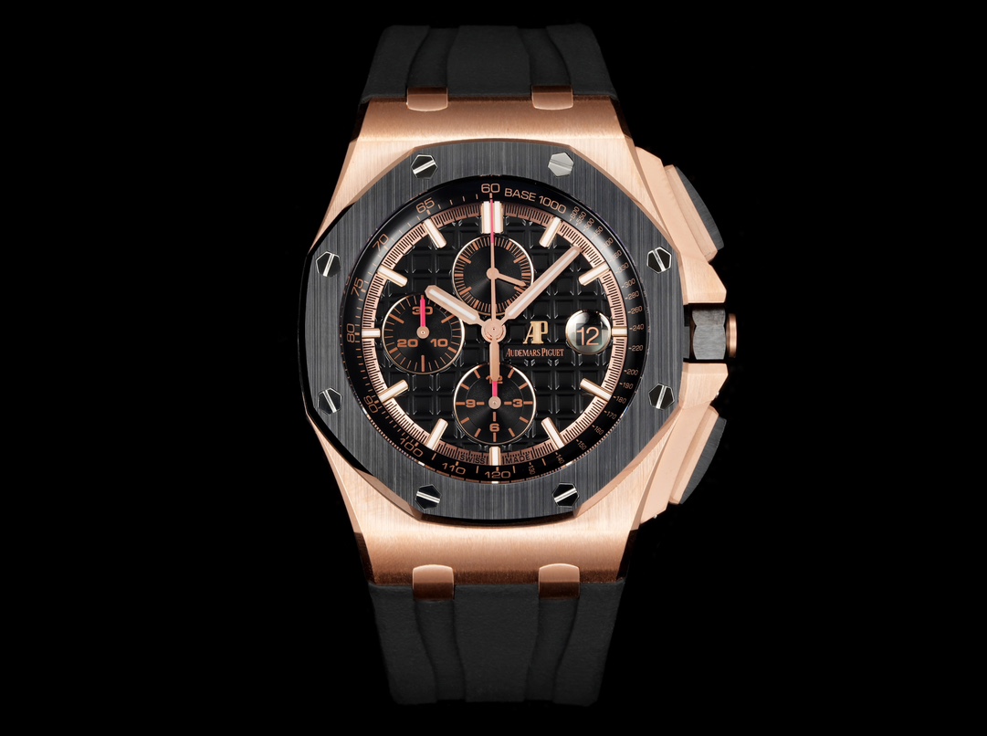 NO:392031,The TK Factory Royal Oak Offshore 26400/26238/26470/26401 series officially debuted!  The most complete style and the best-made Audemars Piguet chronograph watch is here. There are top-quality products with good workmanship, and don’t consider cheap small factory goods!  1. The movement uses a 12-bit small second custom-made 3126 chronograph movement, which perfectly restores all functions of the original version. After precision polishing, it greatly strengthens its stability. 2. Among them, the carbon fiber series case is made of the new carbon fiber composite material 'Carbon TT B.4'. This high-tech material is 4 more dense than the conventional Carbon TT, the fiber hardness is increased by 15, and the resin strength is increased by 30. The material structure has been optimized for various anisotropics, which is kept light and extremely tough, providing the strongest impact resistance to date. 3. The literal colors are all made of the most advanced electroplating technology, not a simple spray painting technology a few years ago. Each chocolate plaid decoration is polished by CNC level and is infinitely close to the original version.  4. The synchronous original version is equipped with wei movable head particles, the tape is made of imported fluoroelastic material, and the belt is made of American crocodile leather, which is more wear-resistant and fabric-resistant.,,audemars,crocodile skin19860909TK Factory皇家橡树离岸型26400/26238/26470/26401系列正式登场！款式最全,做工最好的爱彼计时款腕表来了,有做工好的顶级货,廉价的小厂货就别去考虑了！ 1,机芯采用12位小秒的定制版3126计时机芯,完美还原原版所有功能.经过精密打磨,大大加强了其稳定性. 2,其中碳纤维系列表壳采用全新碳纤维复合材料——「Carbon TT B.4」打造,这种高科技材料比常规 Carbon TT 密度提高4,纤维硬度提升15,树脂强度提升30,材料结构经过各项异性优化,保持轻盈同时无比坚韧,提供迄今最强的抗冲击性能. 3,字面颜色均采用目前最先进电镀技术,非几年前的简单喷漆技术.每一个巧克力格纹装饰,通过CNC级别打磨,无限接近原版. 4,同步原版搭载微微活动头粒,胶带采用进口氟橡胶材质,皮带采用美洲鳄鱼皮材质,更加耐磨耐造.,,audemars,crocodile skin,Watch