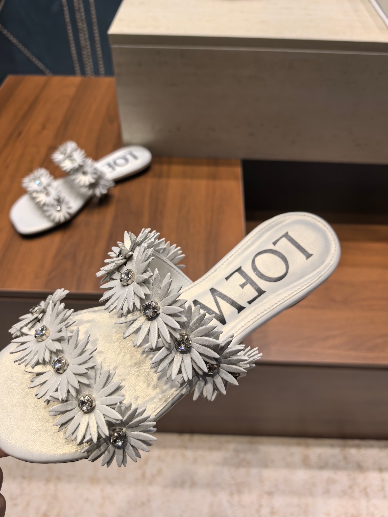LOEWE Petal Flower Flat Slides