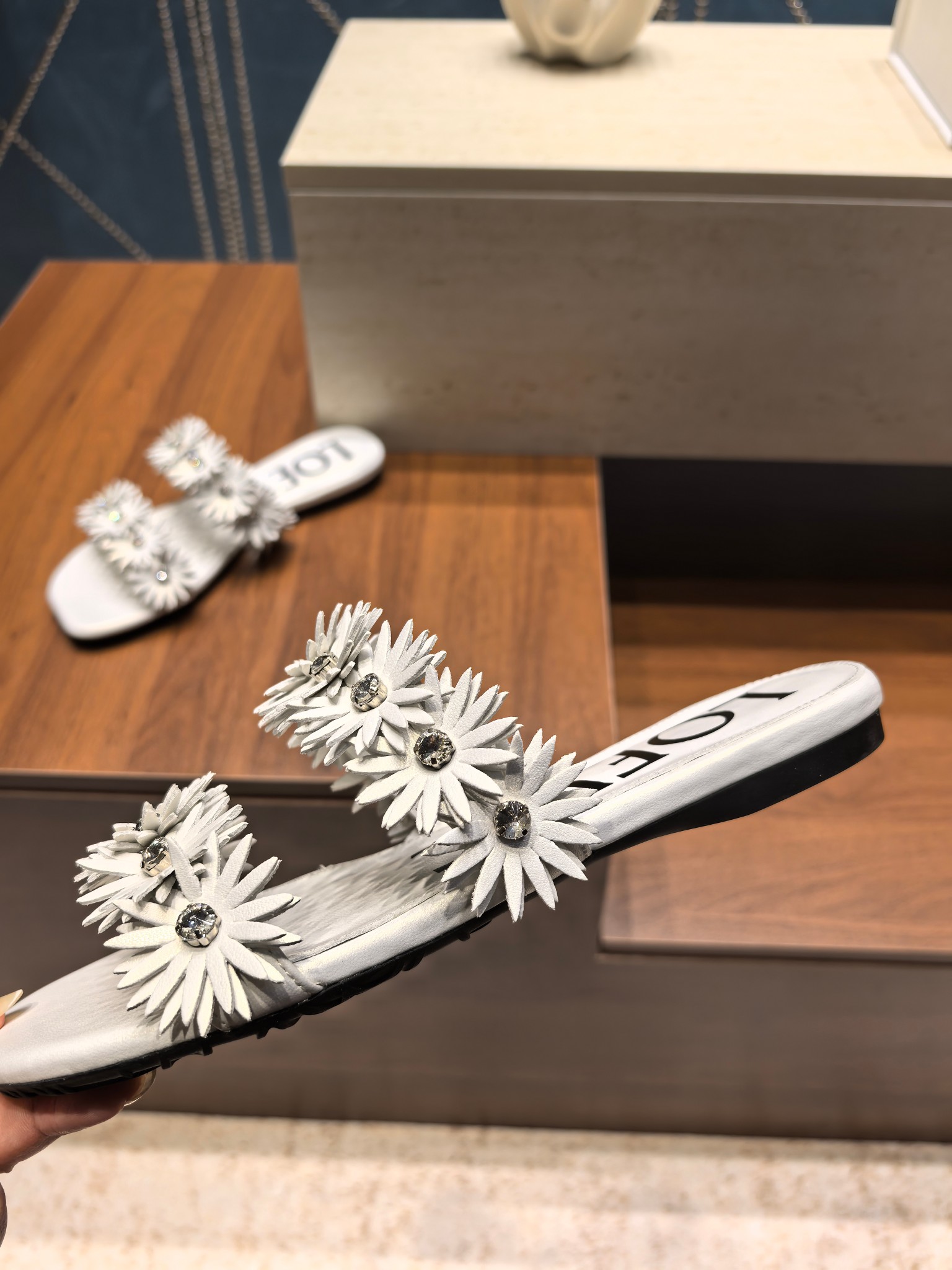 LOEWE Petal Flower Flat Slides