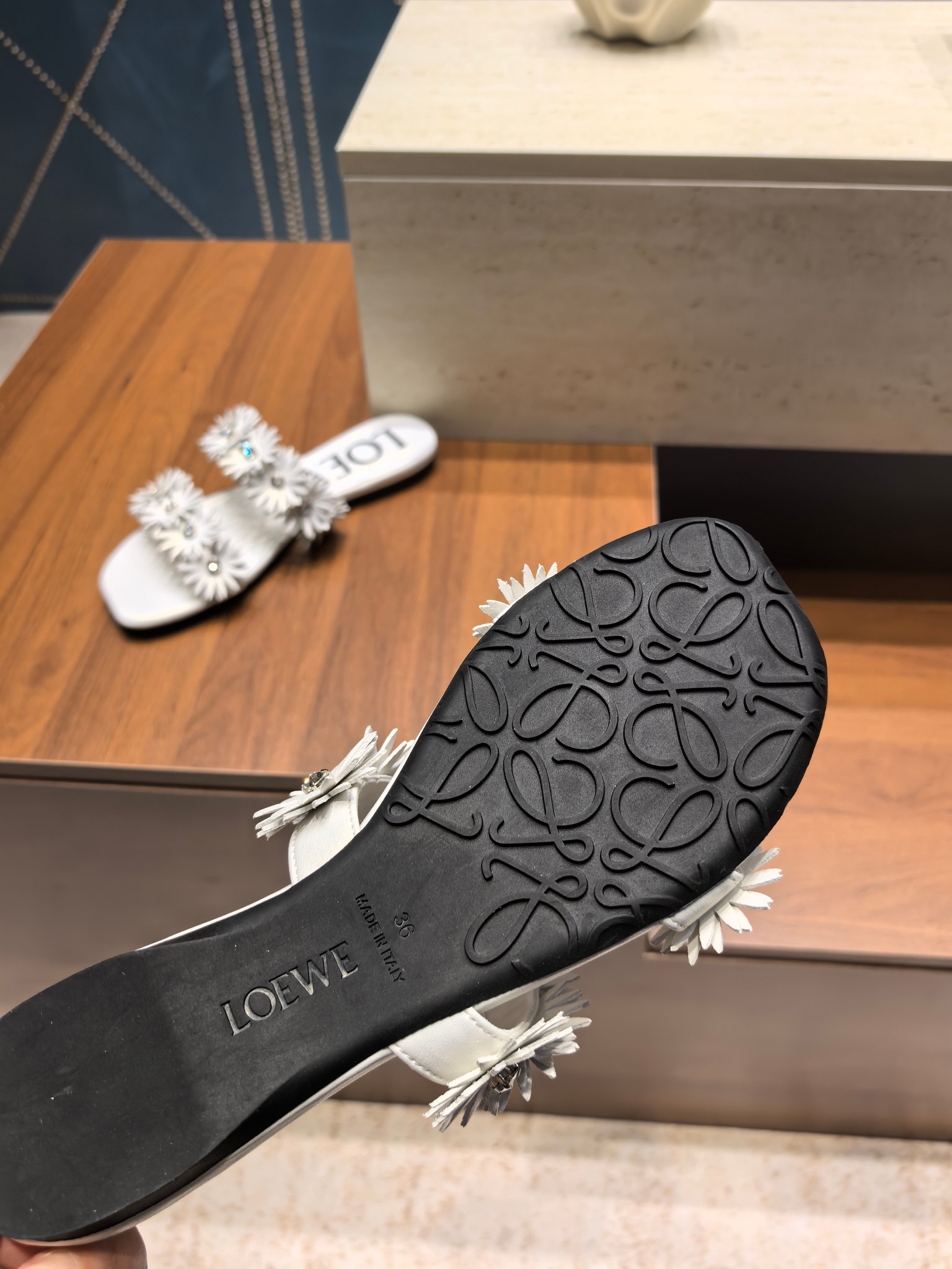 LOEWE Petal Flower Flat Slides