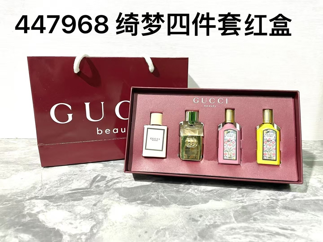 ¡60! Gucci Dream set de cuatro piezas caja roja, con bolsa de regalo, piezas 48