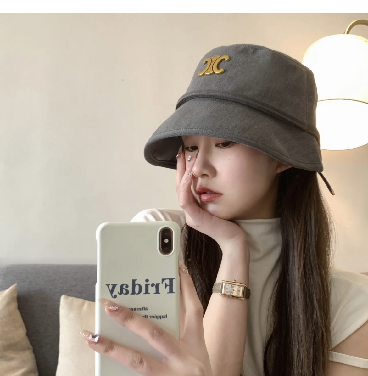 Especial Celine🥰 sombrero de pescador para cara redonda y cuadrada, ¡por fin conseguí el secreto para que la cara se v…