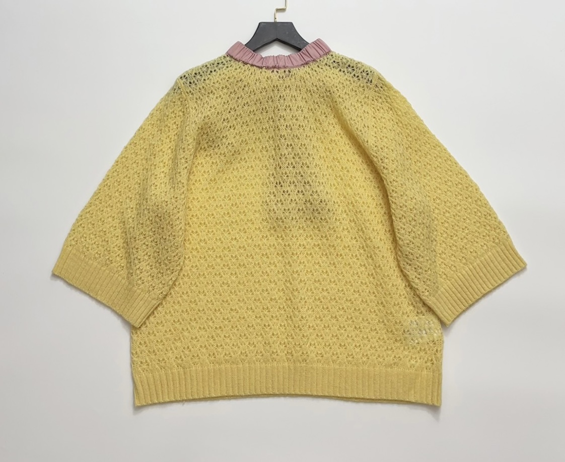 REDValentino Bow-Knit Short Sleeve Top