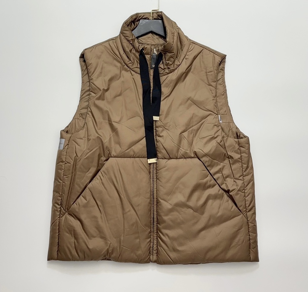 Max Mara Camel Cashmere Zip-Up Lightweight Vest