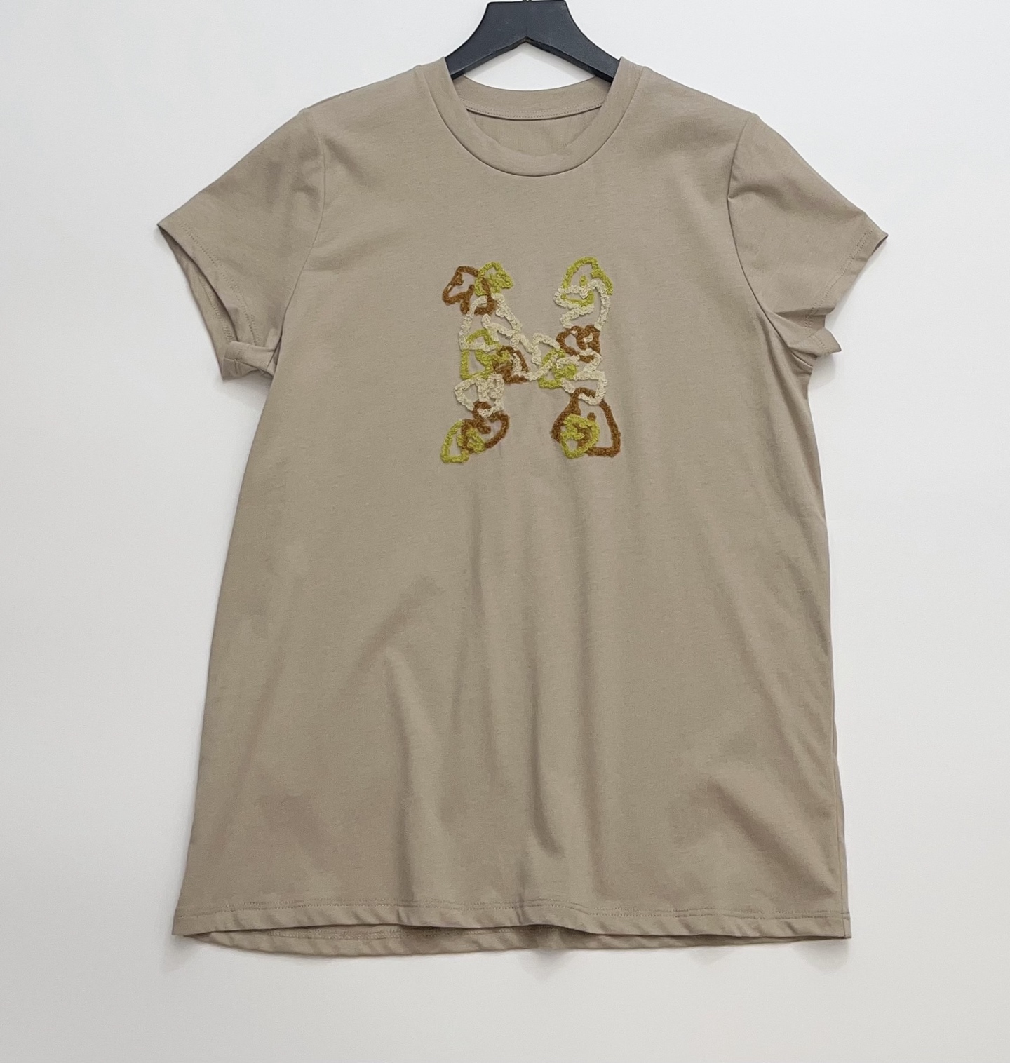 Velvet Embroidered Short Sleeve T-Shirt