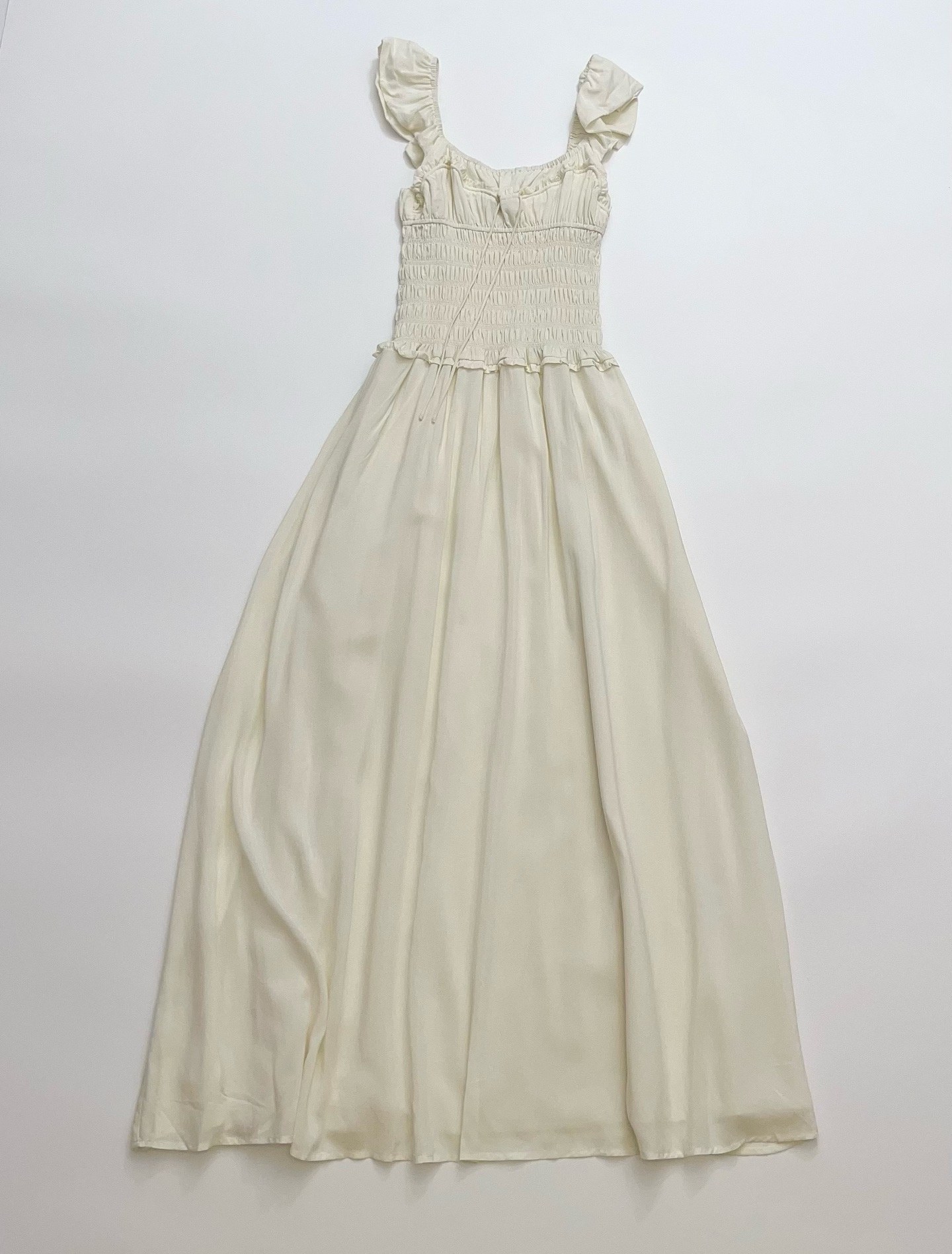 Peony Everyday Resort Slim-Fit Sleeveless Flutter Sleeve Long Dress