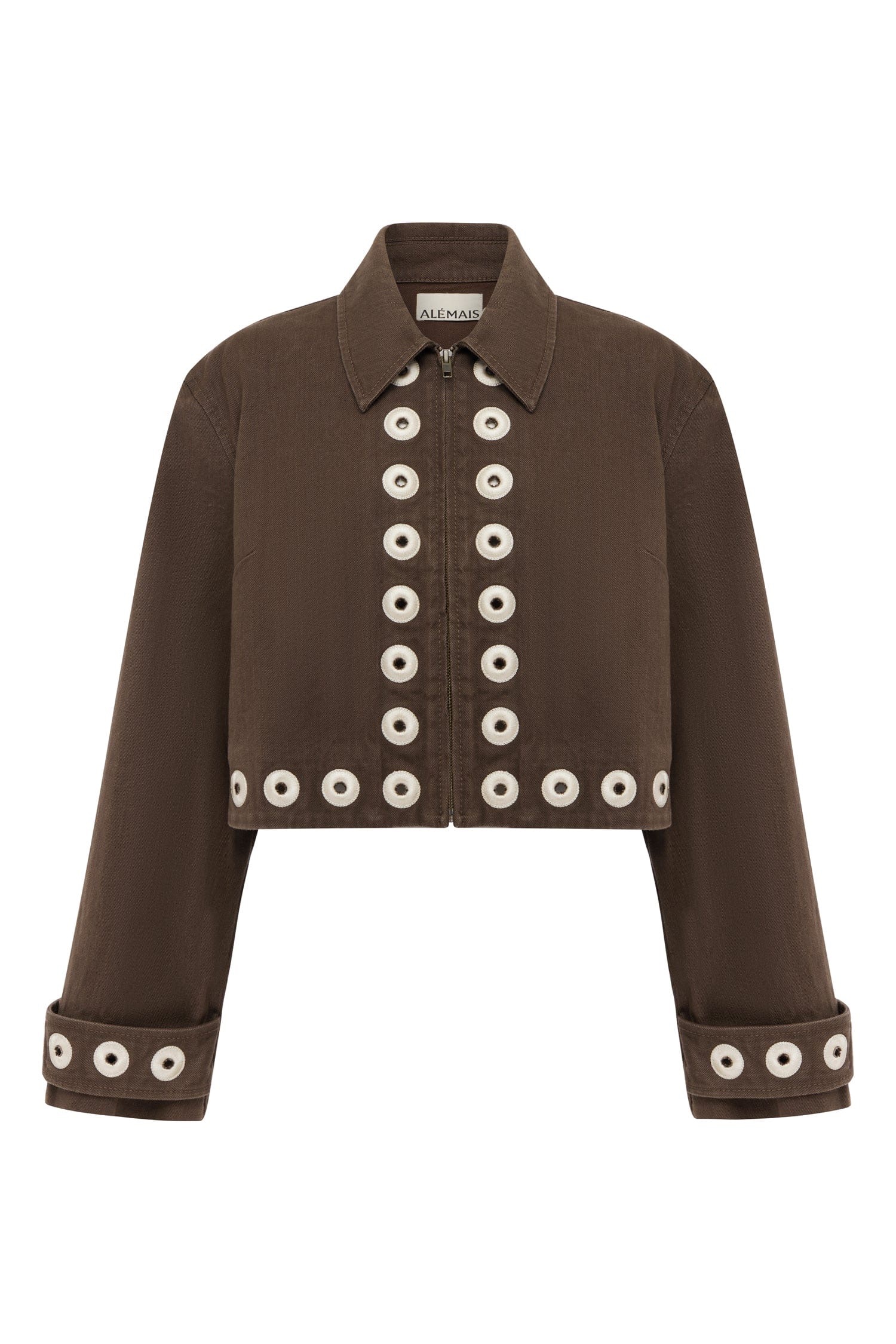 Alémais Maillard Coffee Brown Hollow Ring Short Jacket