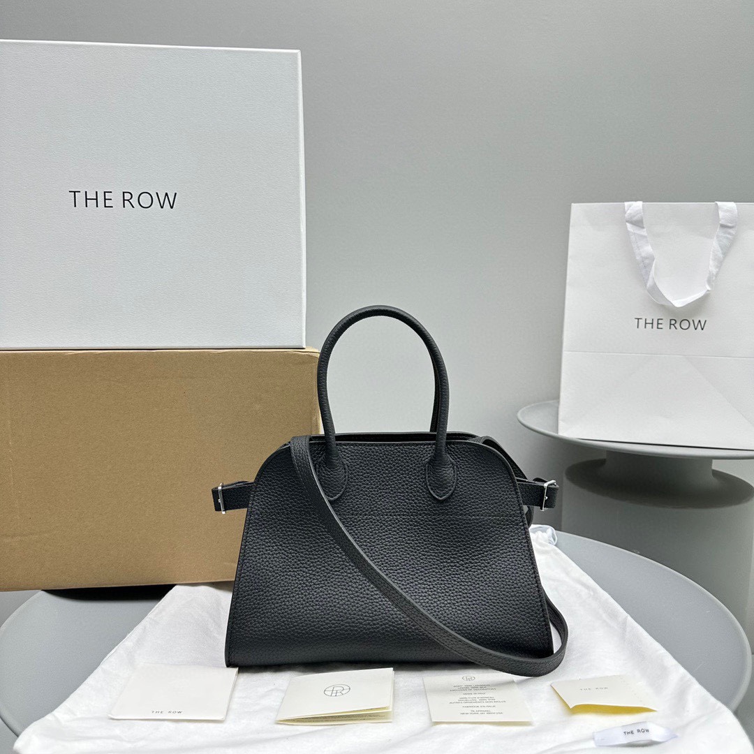 The Row Margaux 10 手提包 荔枝纹 黑色