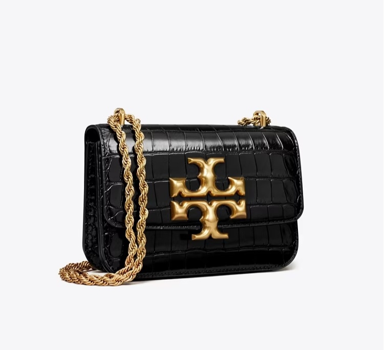 Tory Burch 编号77044TORY BURCH/汤丽柏奇ELEANOR小号鳄鱼纹单肩斜挎包 尺寸13.5*19*6.5