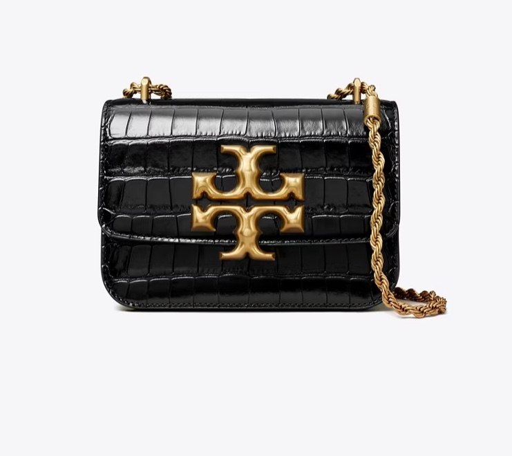 Tory Burch 编号77044TORY BURCH/汤丽柏奇ELEANOR小号鳄鱼纹单肩斜挎包 尺寸13.5*19*6.5