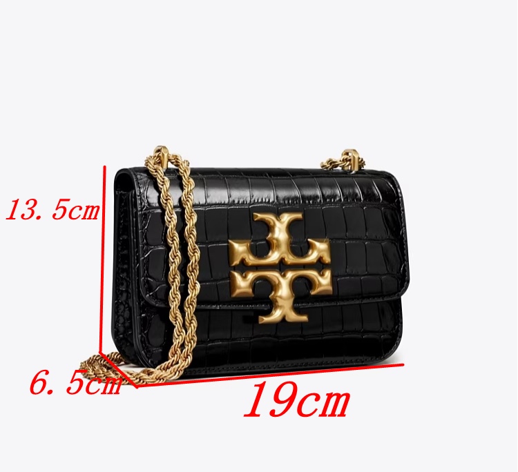 Tory Burch 编号77044TORY BURCH/汤丽柏奇ELEANOR小号鳄鱼纹单肩斜挎包 尺寸13.5*19*6.5
