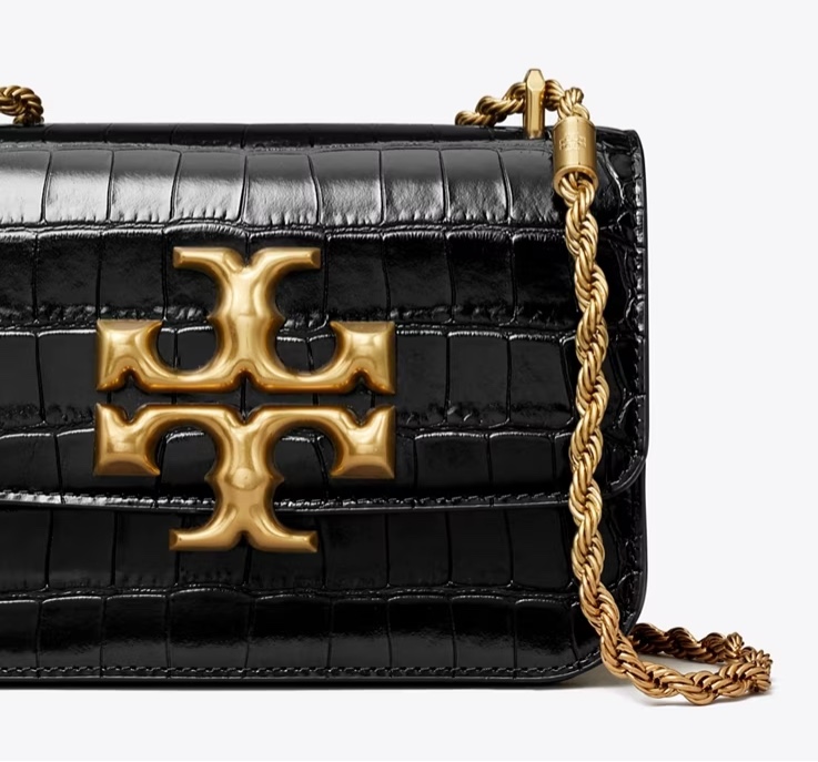 Tory Burch 编号77044TORY BURCH/汤丽柏奇ELEANOR小号鳄鱼纹单肩斜挎包 尺寸13.5*19*6.5