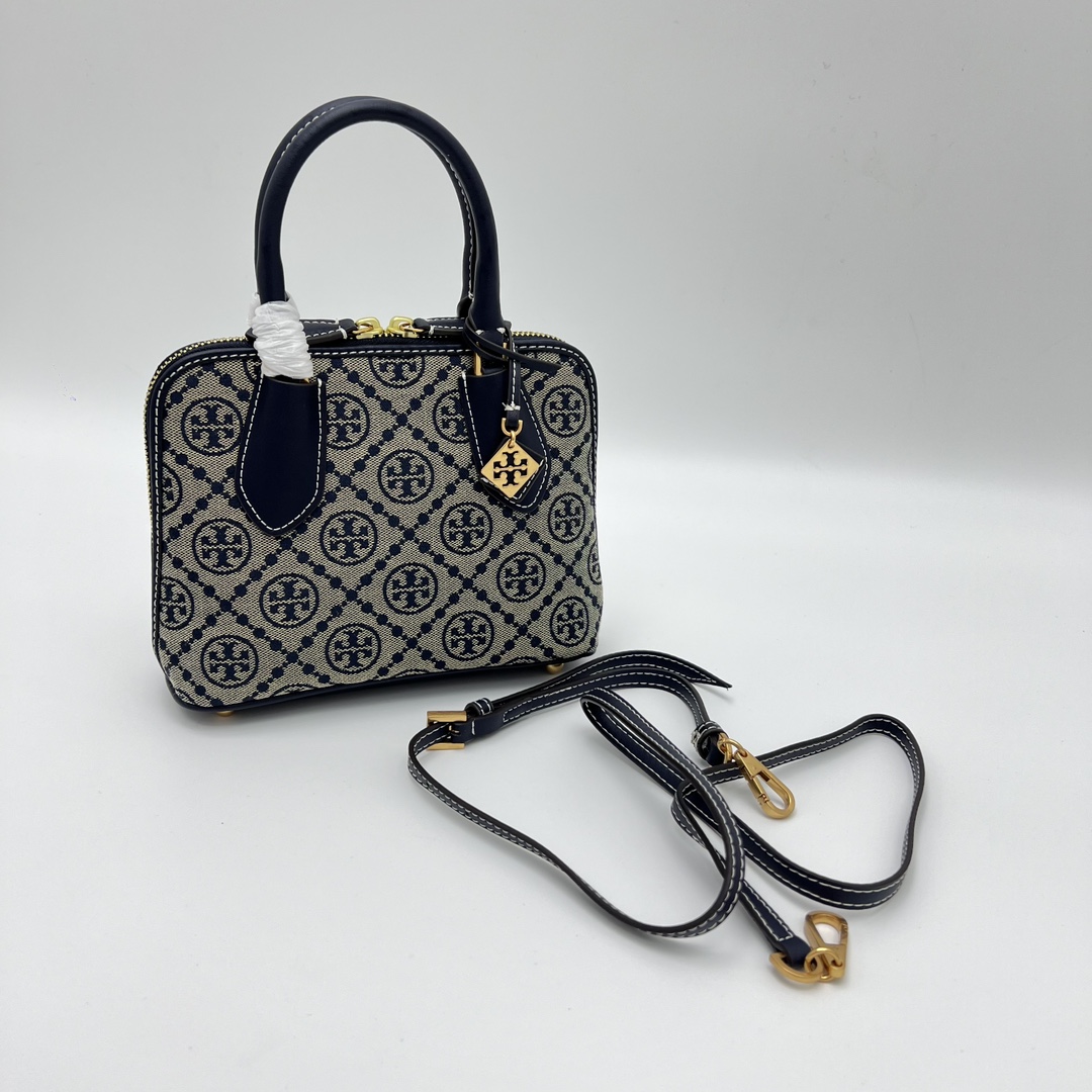 Tory Burch ～ Tory Burch新款swing贝壳包 这款迷你手提包 采用管状顶部提柄设计