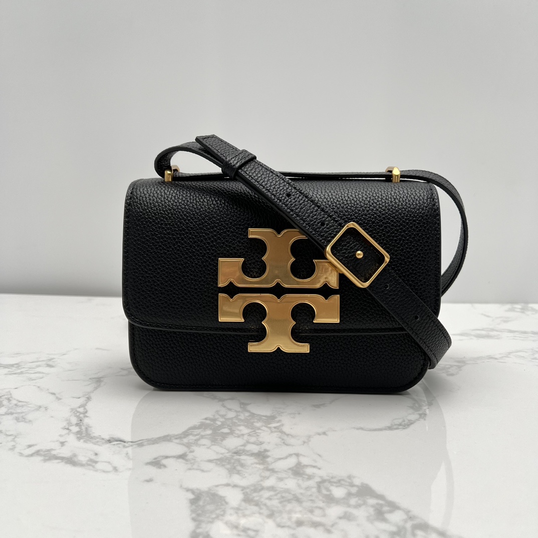 Tory Burch ～新款155671 Eleanor 小号手袋 最新荔枝纹金砖豆腐包 包身利落有型