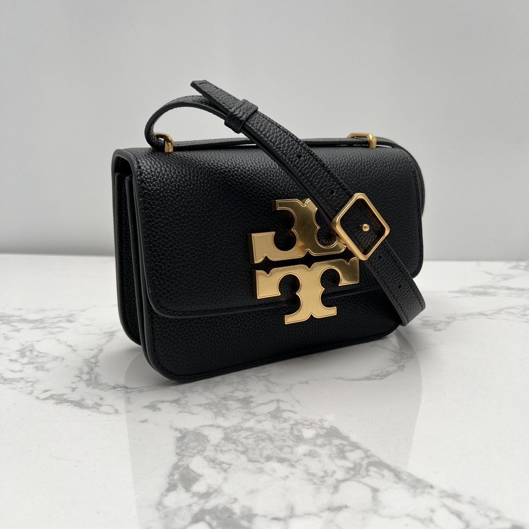 Tory Burch ～新款155671 Eleanor 小号手袋 最新荔枝纹金砖豆腐包 包身利落有型