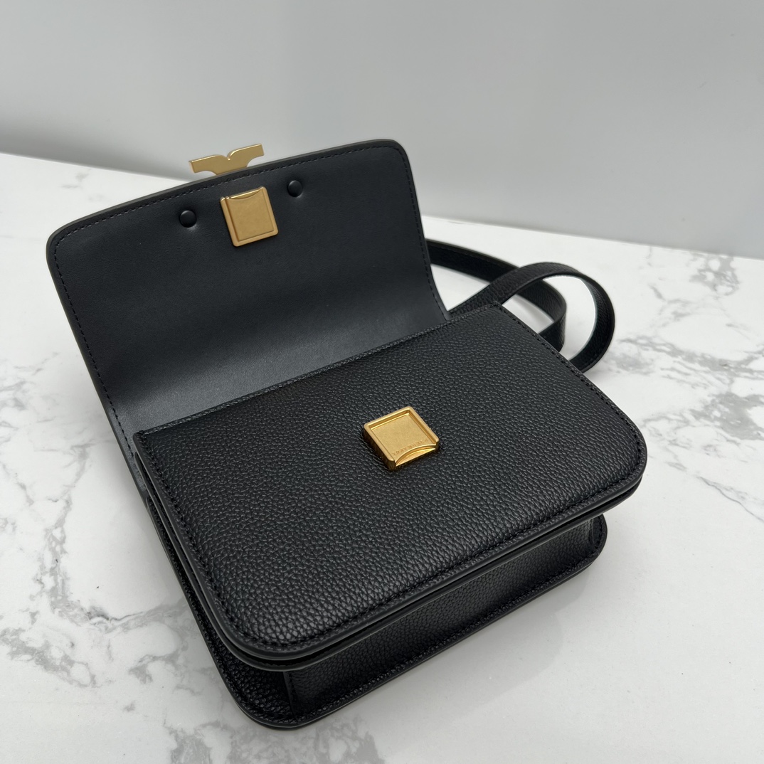 Tory Burch ～新款155671 Eleanor 小号手袋 最新荔枝纹金砖豆腐包 包身利落有型