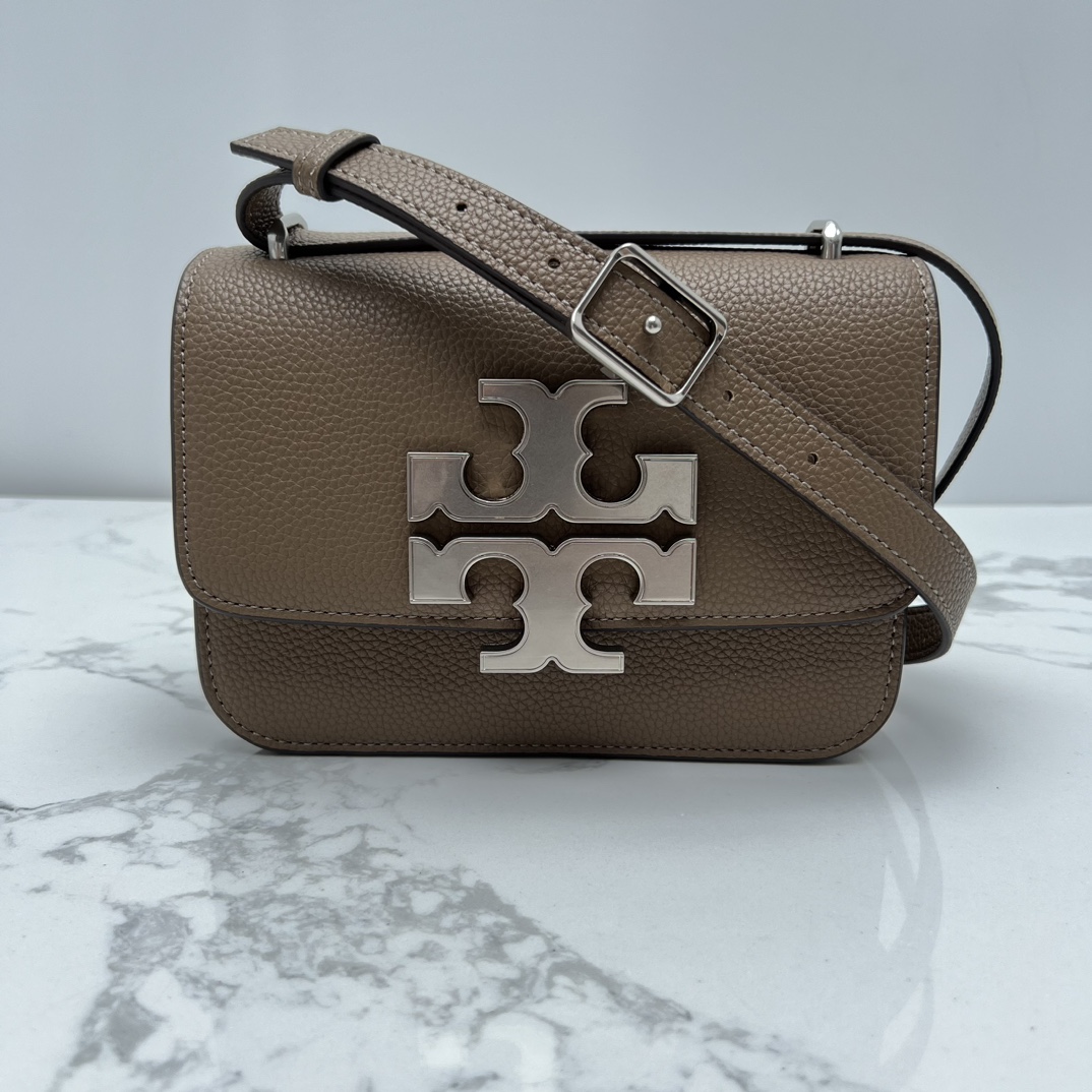Tory Burch ～新款155671 Eleanor 小号手袋 最新荔枝纹金砖豆腐包 包身利落有型