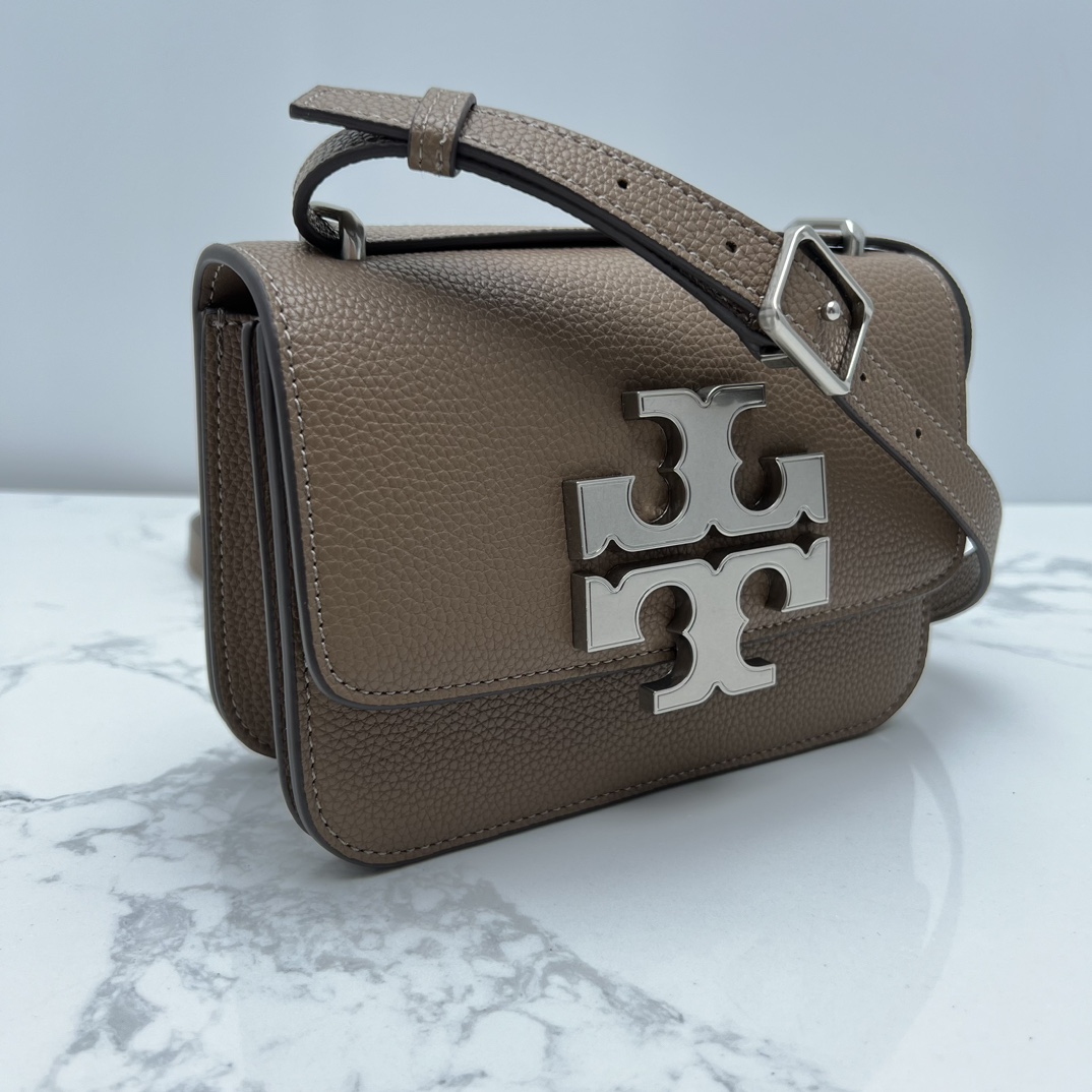 Tory Burch ～新款155671 Eleanor 小号手袋 最新荔枝纹金砖豆腐包 包身利落有型