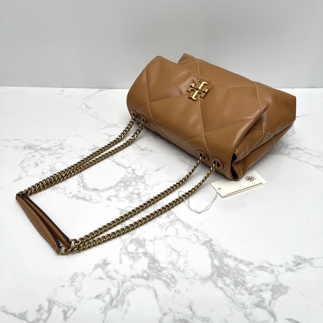 Tory Burch 大号新款 TB 大号 154704 小号 154706 最新款牛皮 云朵包 链条肩带背包 多功能使用 女士挎包 头层牛皮 可 单肩 可斜挎 超 黑色 白色