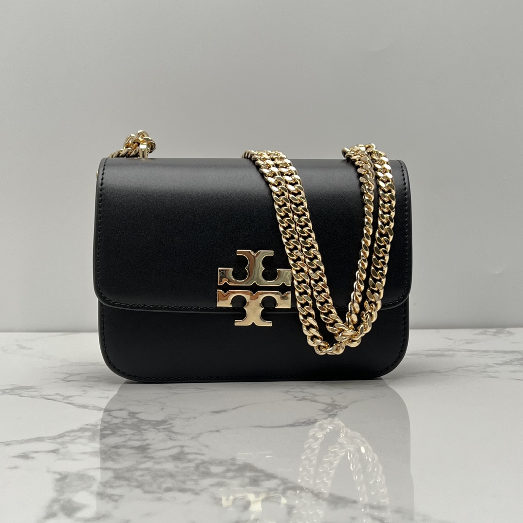 Tory Burch ～TB新款Eleanor 小号链条包 包款全新设计光滑金属饰件 尽显盒子包的简约线条