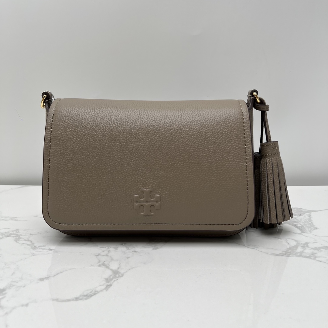 Tory Burch ～tory burch新款Thea牛皮翻盖包单肩斜挎包