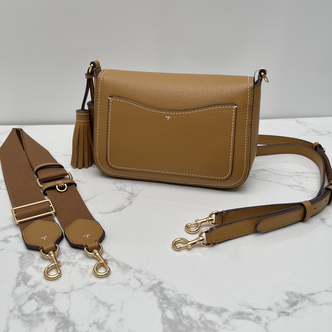 Tory Burch ～tory burch新款Thea牛皮翻盖包单肩斜挎包