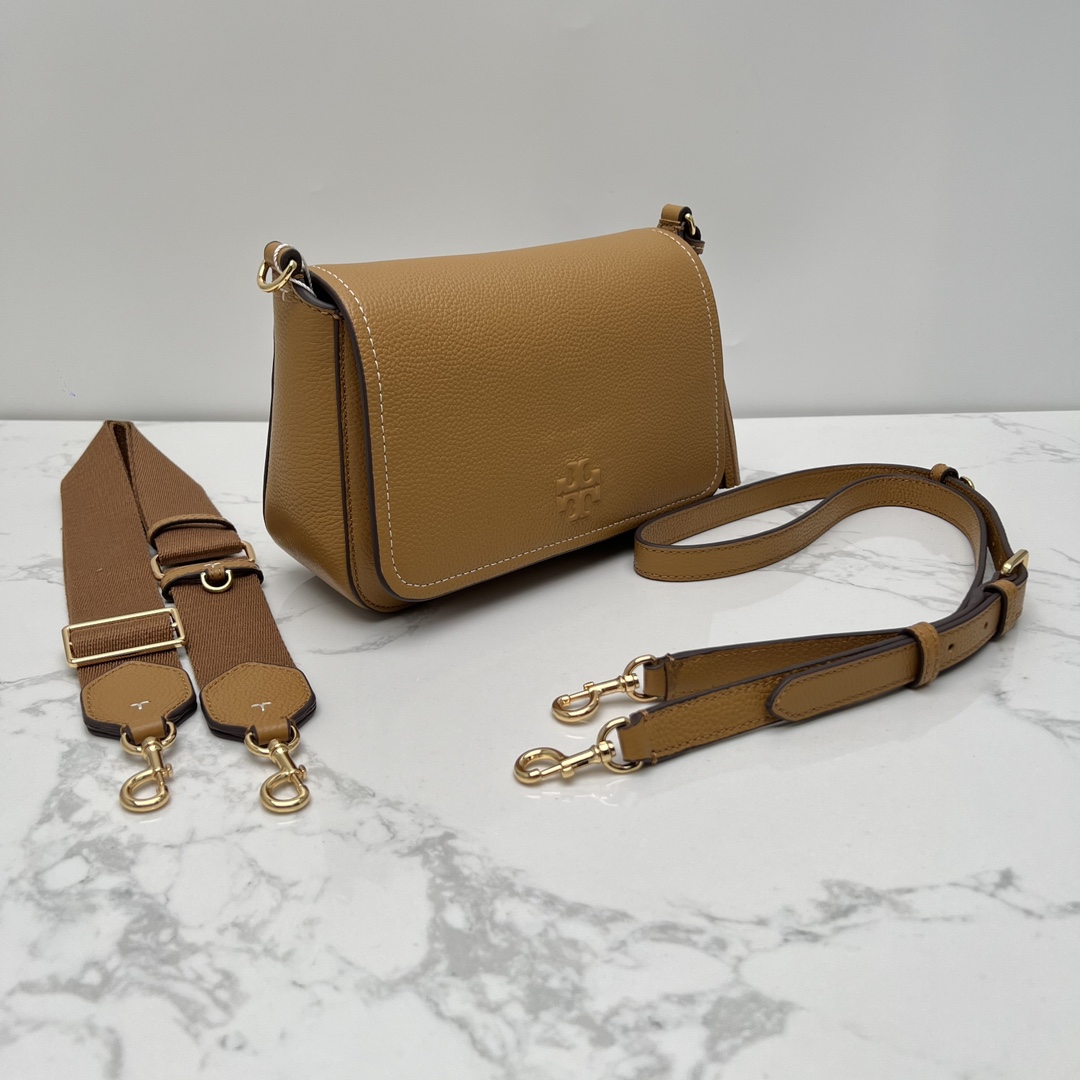 Tory Burch ～tory burch新款Thea牛皮翻盖包单肩斜挎包