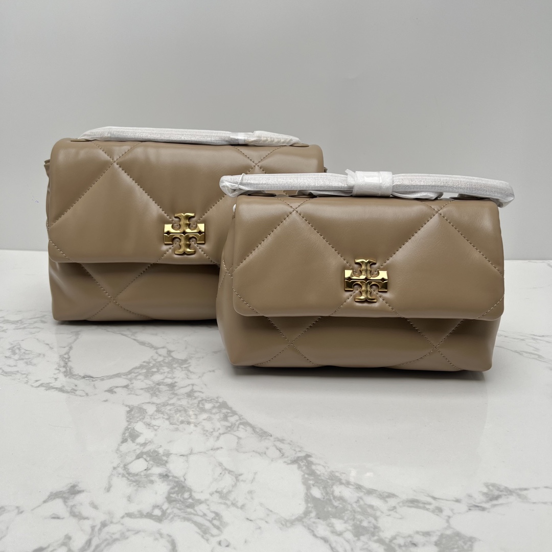 Tory Burch ～新款 TB 大号 154704 小号 154706 最新款牛皮 云朵包 链条肩带背包 多功能使用 女士挎包 头层牛皮 可 单肩 可斜挎 超 黑色 白色