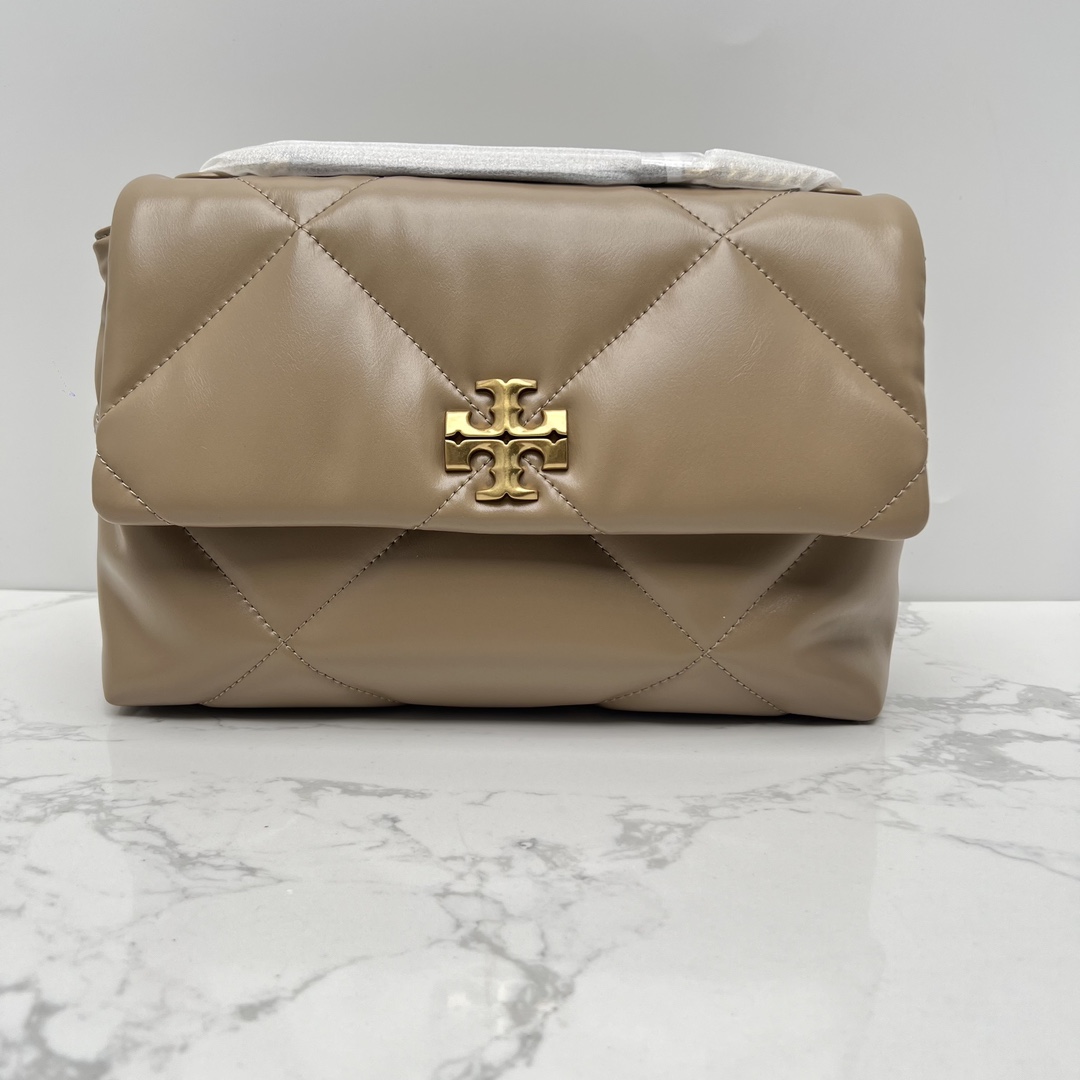 Tory Burch ～新款 TB 大号 154704 小号 154706 最新款牛皮 云朵包 链条肩带背包 多功能使用 女士挎包 头层牛皮 可 单肩 可斜挎 超 黑色 白色