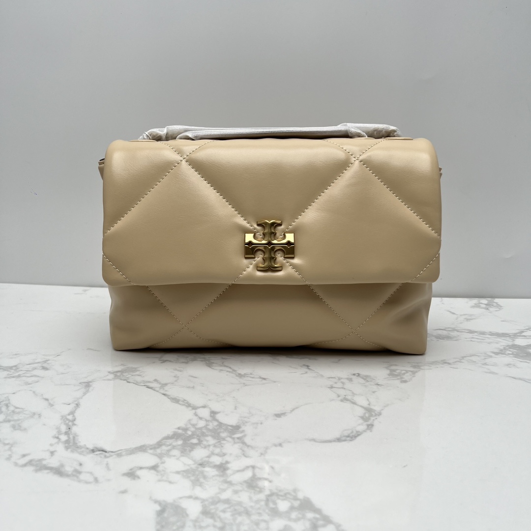 Tory Burch ～新款 TB 大号 154704 小号 154706 最新款牛皮 云朵包 链条肩带背包 多功能使用 女士挎包 头层牛皮 可 单肩 可斜挎 超 黑色 白色