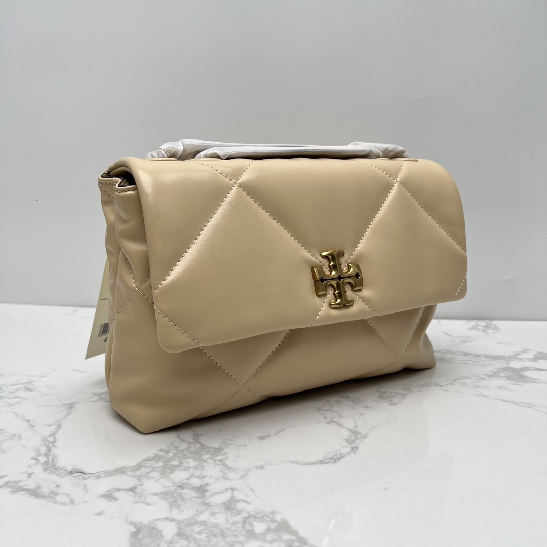 Tory Burch ～新款 TB 大号 154704 小号 154706 最新款牛皮 云朵包 链条肩带背包 多功能使用 女士挎包 头层牛皮 可 单肩 可斜挎 超 黑色 白色
