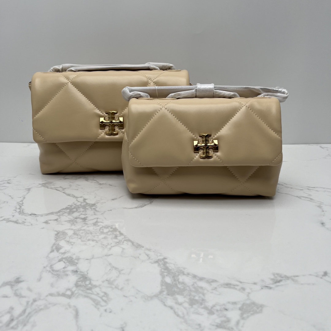 Tory Burch ～新款 TB 大号 154704 小号 154706 最新款牛皮 云朵包 链条肩带背包 多功能使用 女士挎包 头层牛皮 可 单肩 可斜挎 超 黑色 白色