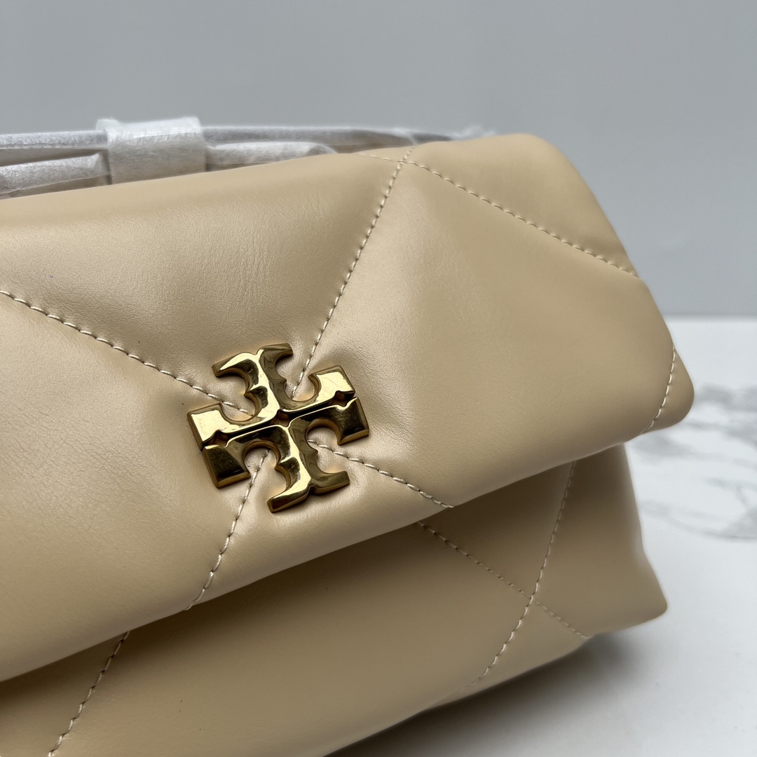 Tory Burch ～新款 TB 大号 154704 小号 154706 最新款牛皮 云朵包 链条肩带背包 多功能使用 女士挎包 头层牛皮 可 单肩 可斜挎 超 黑色 白色