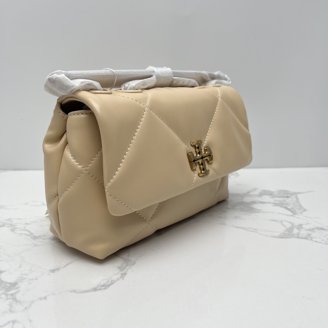 Tory Burch ～新款 TB 大号 154704 小号 154706 最新款牛皮 云朵包 链条肩带背包 多功能使用 女士挎包 头层牛皮 可 单肩 可斜挎 超 黑色 白色