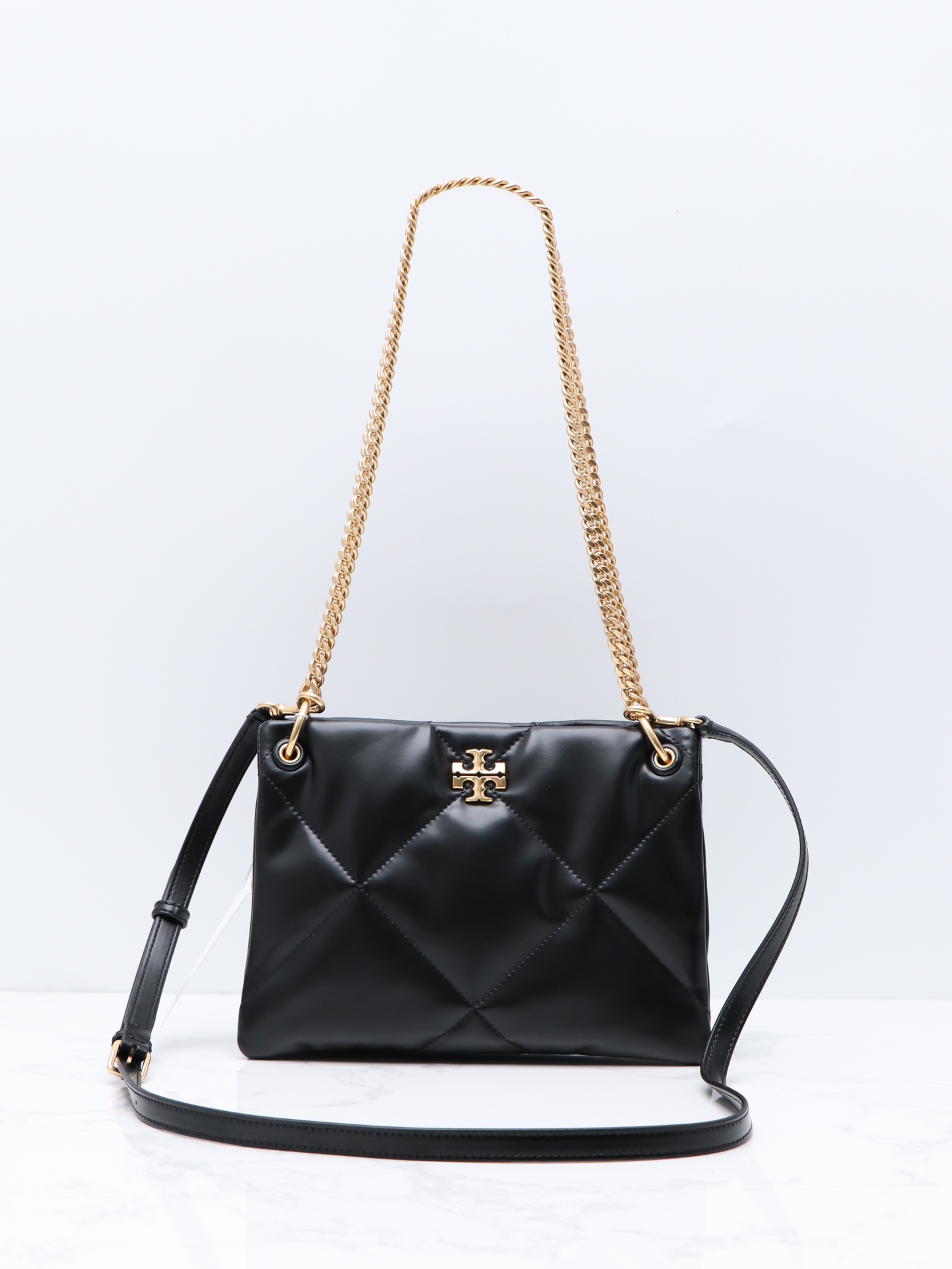 Tory Burch ～TORY BURCH 汤丽柏琦 KIRA 小号菱格纹链条肩背包女包 尺寸26.5×7.5×19